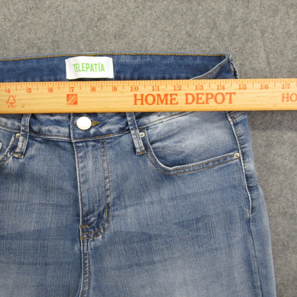 Telepatia Womens Bootcut Jean Size 9/29 (Measures 29x31) Light Wash Stretch - Picture 3 of 11